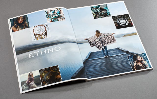 Designbücher und Broschüren