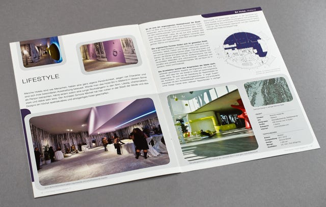 Designbücher und Broschüren