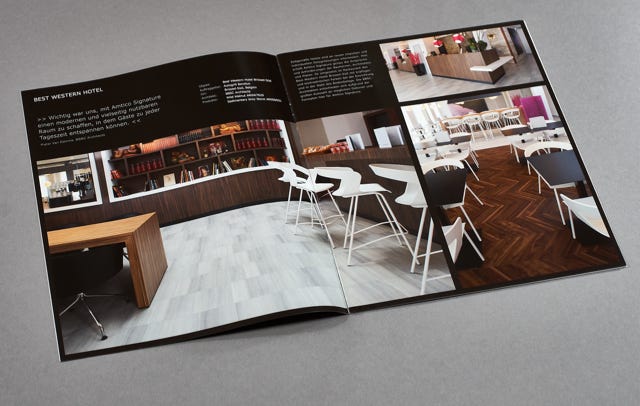 Designbücher und Broschüren