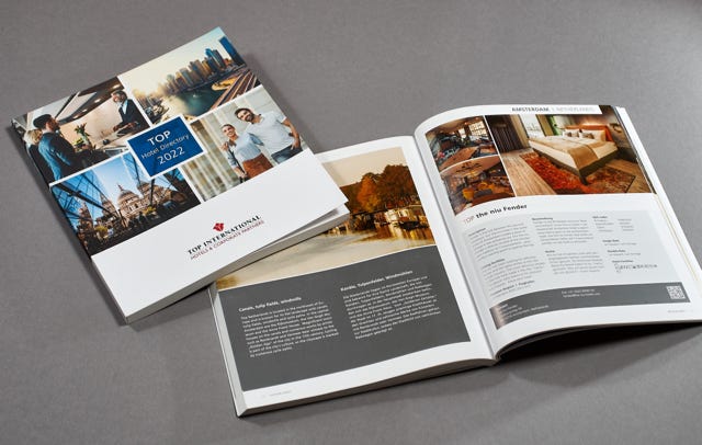 Designbücher und Broschüren