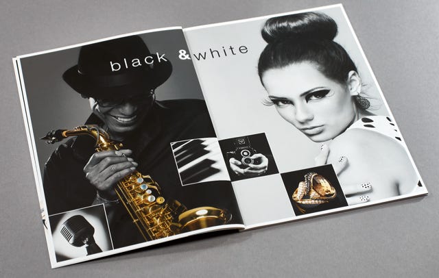 Designbücher und Broschüren